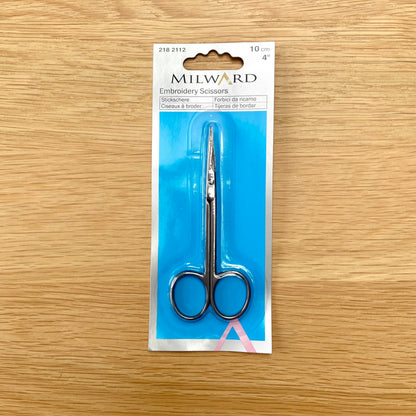 Milward Curved Silver Embroidery Scissors