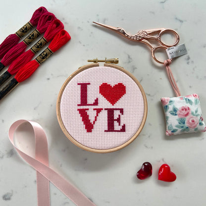 Love Cross Stitch Pattern – PDF Download