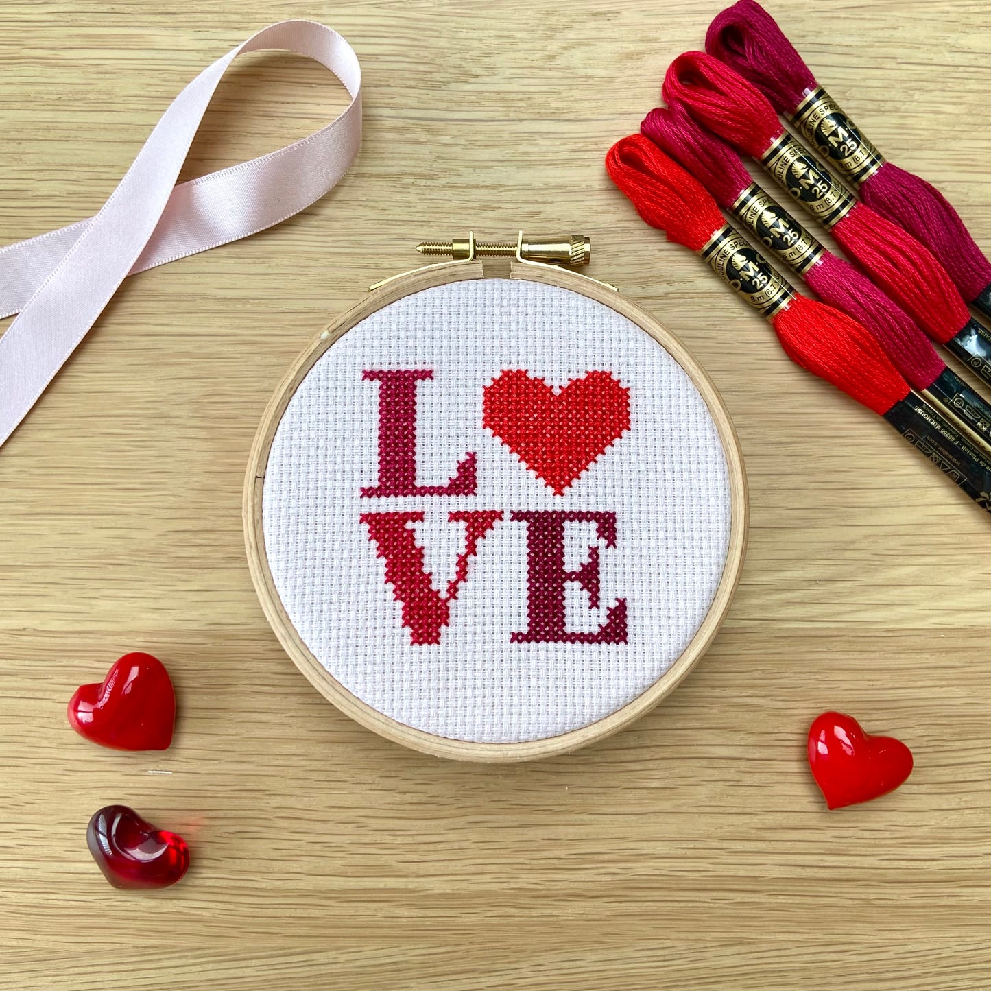 Love Cross Stitch Pattern – PDF Download