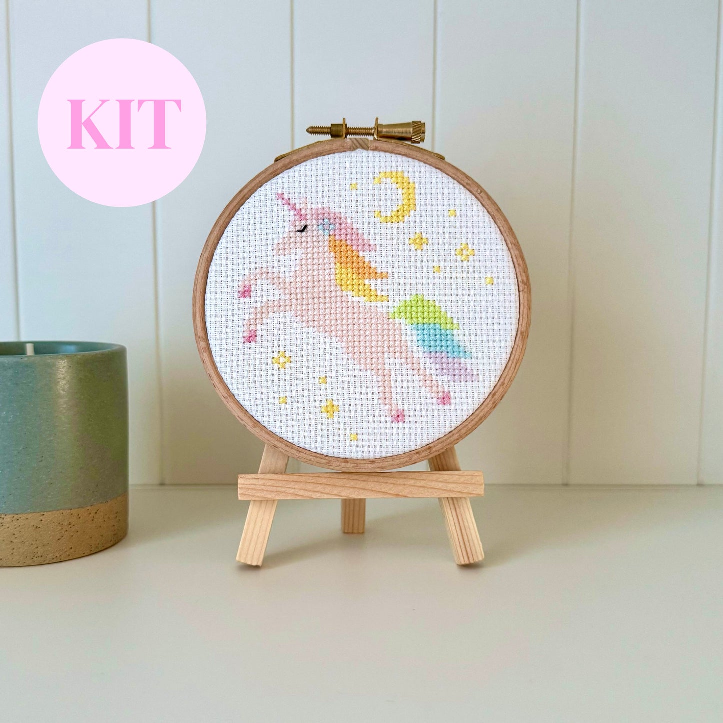 Sparkle the Leaping Unicorn Cross Stitch Kit