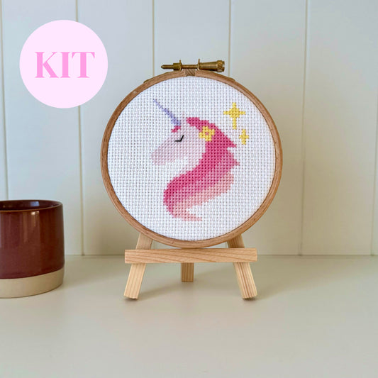 Sparkle the Dreaming Unicorn Cross Stitch Kit