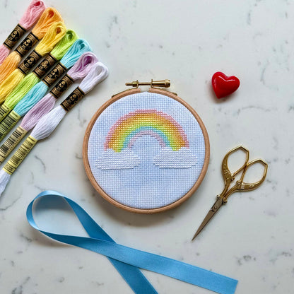 Over the Rainbow Blue Sky Cross Stitch Kit