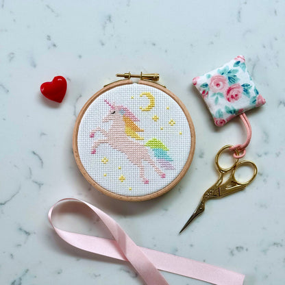 Sparkle the Leaping Unicorn Cross Stitch Kit