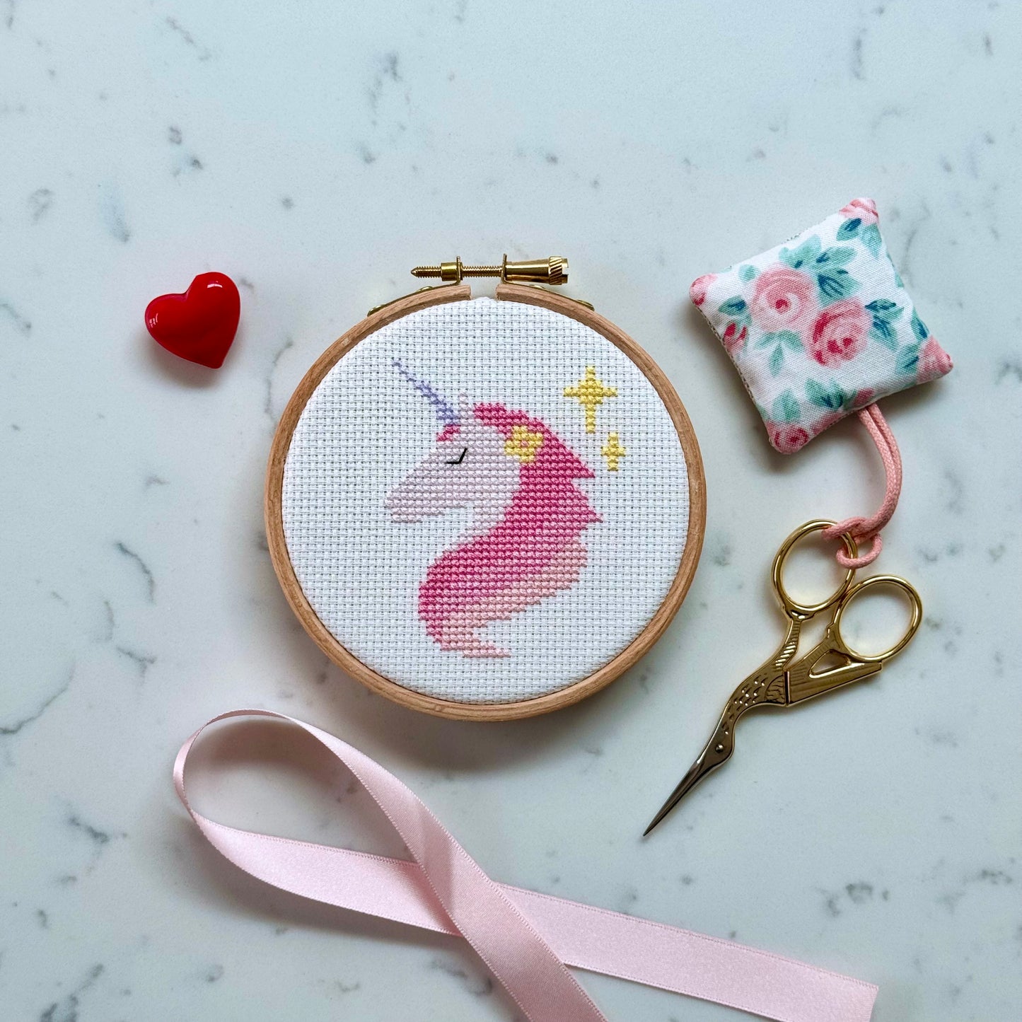 Sparkle the Dreaming Unicorn Cross Stitch Kit