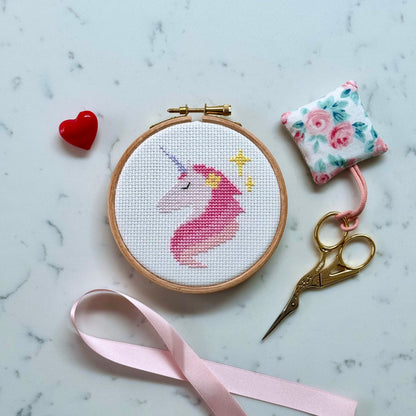 Sparkle the Dreaming Unicorn Cross Stitch Kit