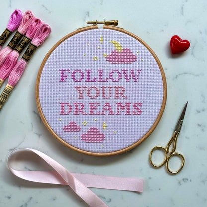 Follow your Dreams Cross Stitch Pattern – PDF Download