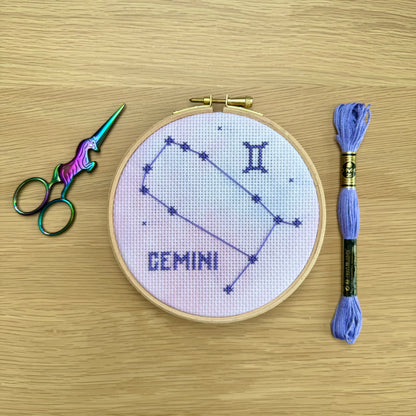 Gemini Constellation Galaxy Cross Stitch Kit