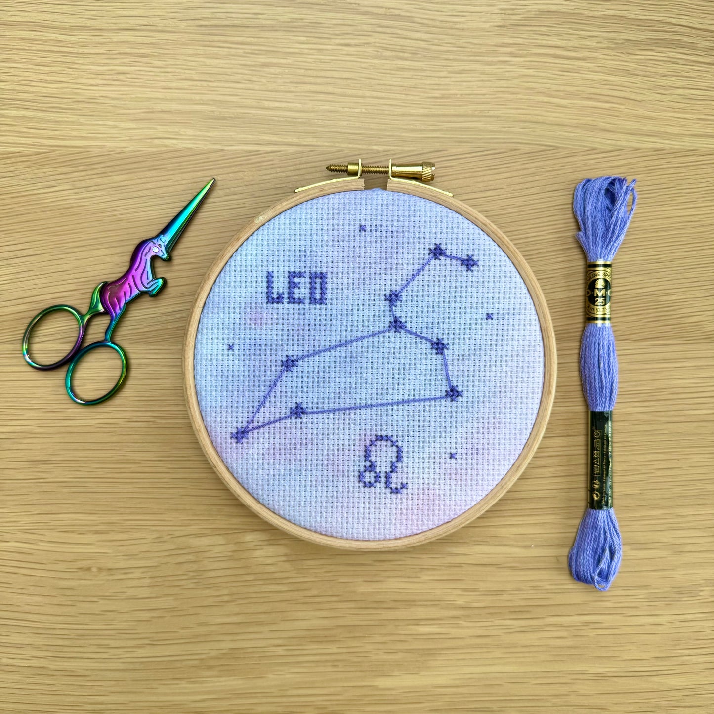 Leo Constellation Galaxy Cross Stitch Kit