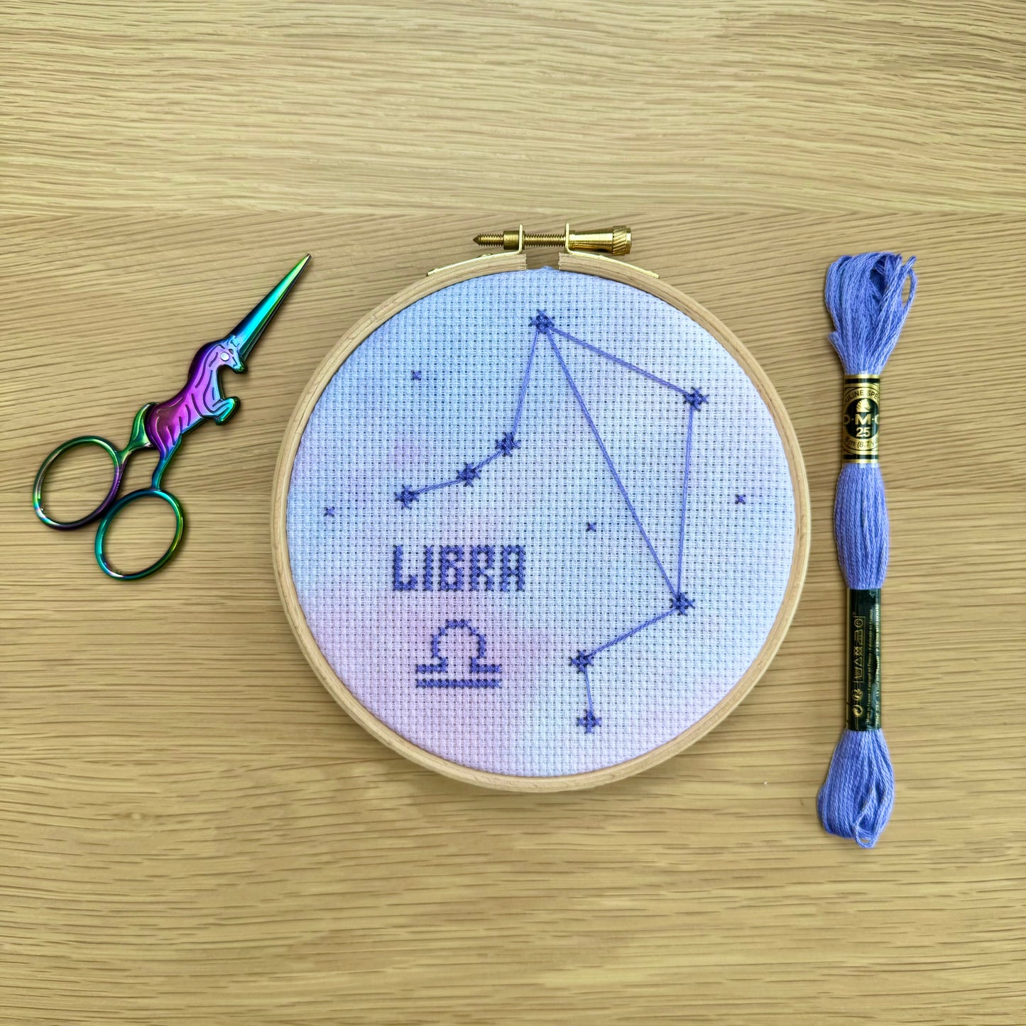 Libra Constellation Galaxy Cross Stitch Kit