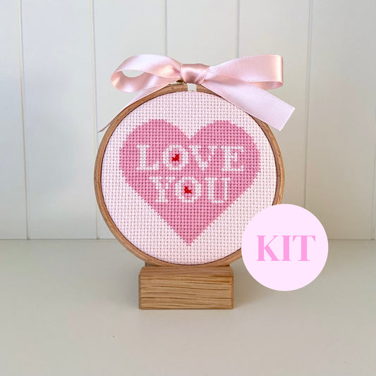 Love You Cross Stitch Kit