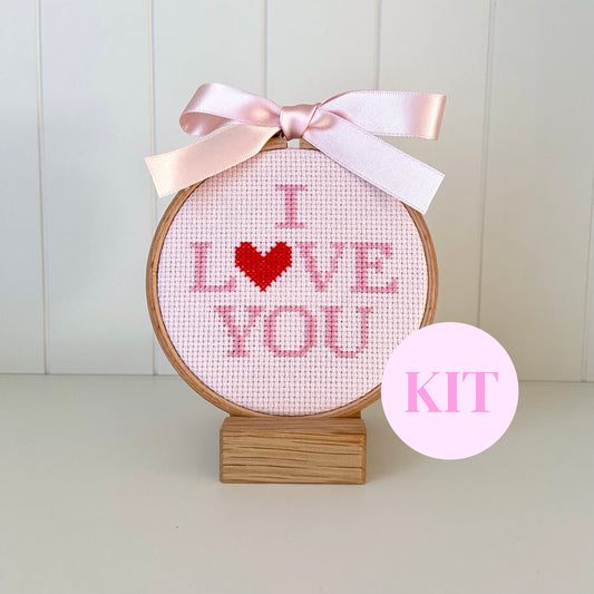 I Love You Cross Stitch Kit