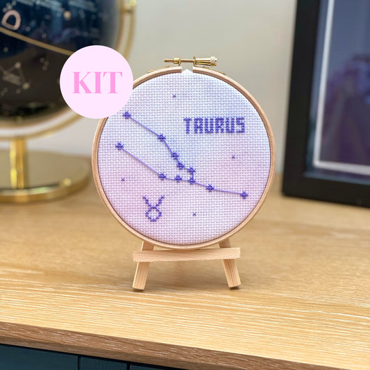 Taurus Constellation Galaxy Cross Stitch Kit