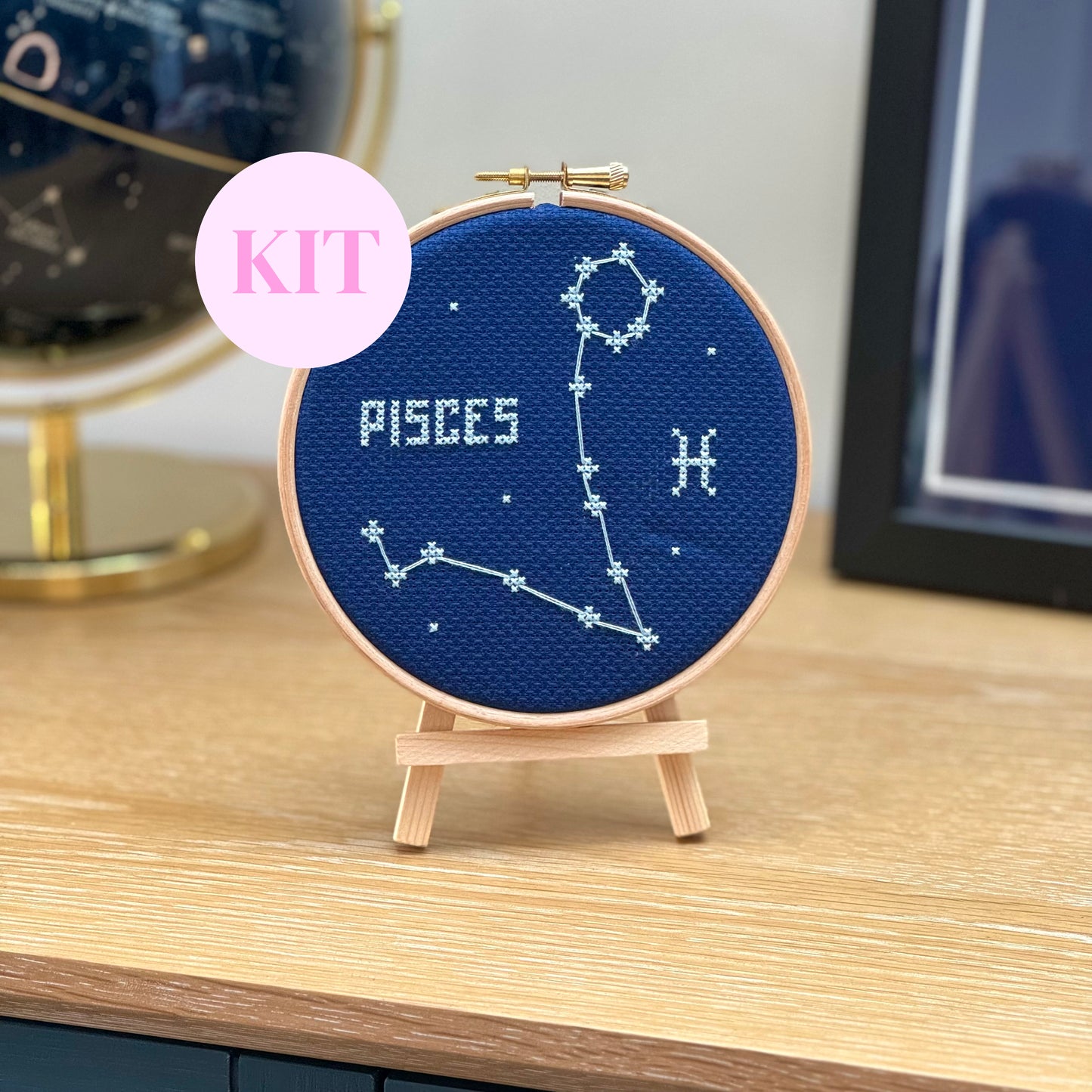 Pisces Constellation Night Sky Cross Stitch Kit