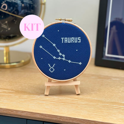 Taurus Constellation Night Sky Cross Stitch Kit