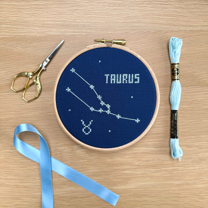 Taurus Constellation Night Sky Cross Stitch Kit