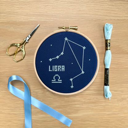 Libra Constellation Night Sky Cross Stitch Pattern – PDF Download