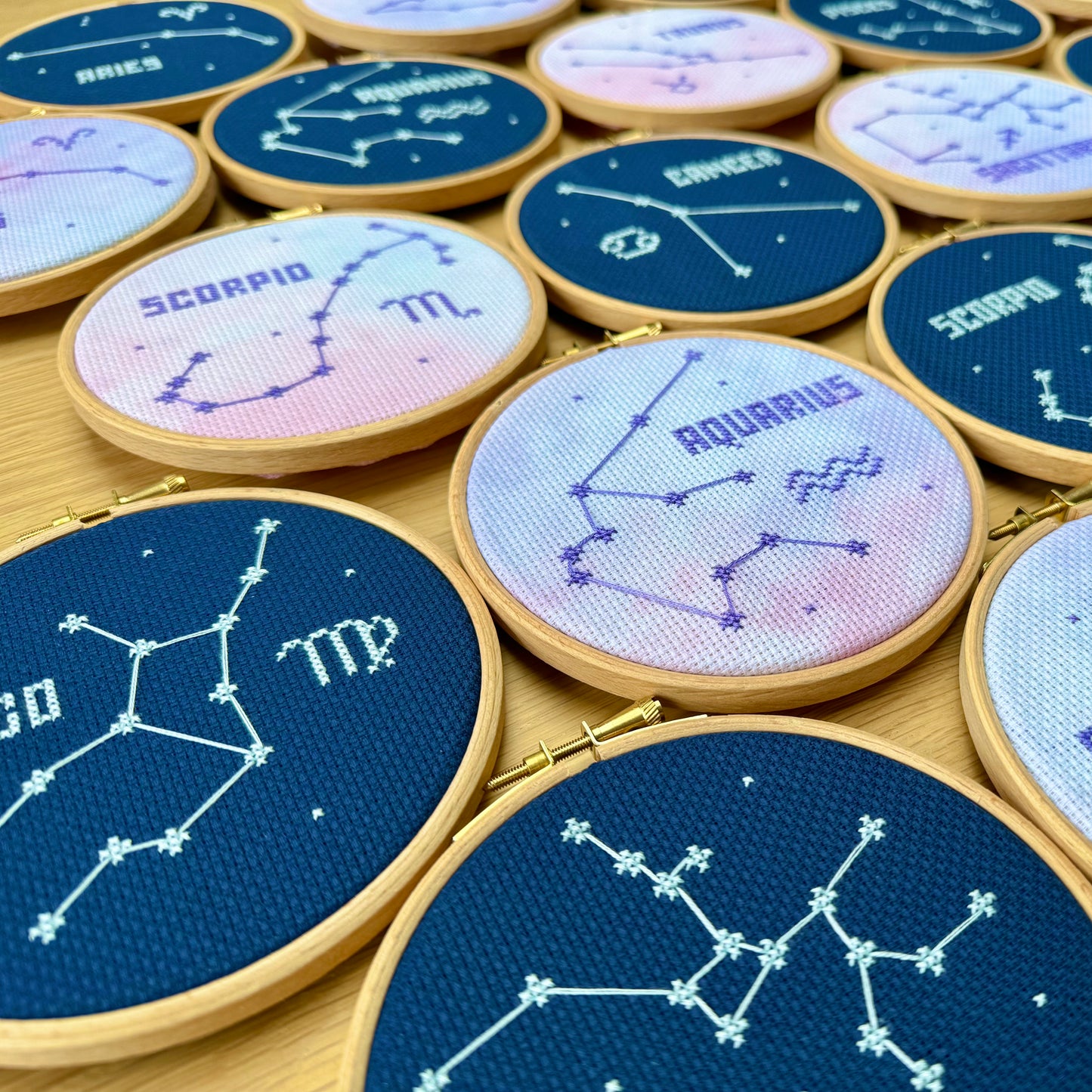 Aries Constellation Night Sky Cross Stitch Pattern – PDF Download